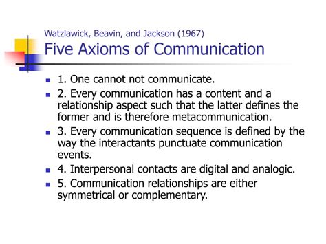 watzlawick axioms of communication|Watzlawick's Axioms of Communication .